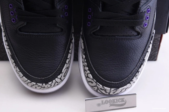 Reps LUCY CT8532-050 Court Black Jordan 3 Retro Air Purple 0718